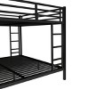 TopComfy Beds Metal Queen over King Bunk Bed Teens Bed Space Saving Noise Reduced No Box Spring Needed for Bedroom, Black, 78.7"*64.29"*112.66" - 3 of 4