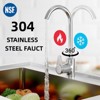 TROPOW Silver Stainless Steel Utility Sink – Freestanding Single Bowl for Kitchen/Laundry/Garage - 3 of 4