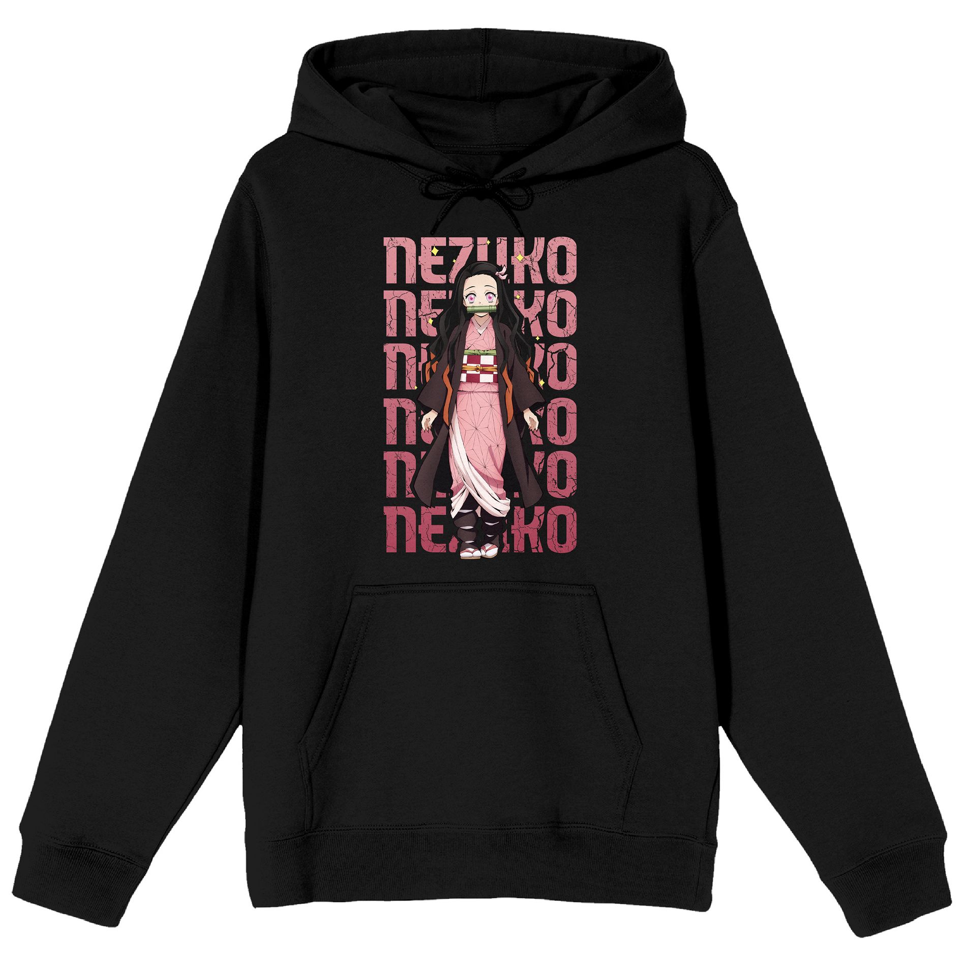 Demon Slayer Nezuko Character Men’s Black Graphic Hoodie