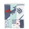Hudson Baby Infant Boy Animal Hooded Towel 3pk and 15 Washcloths, Whale, One Size - 2 of 4