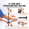 VEVOR Rivet Nut Tool, 14” Rivnut Tool Kit with 7 PCS Metric and SAE Mandrels, 70 PCS Assorted Rivet Nuts, Orange - 3 of 4