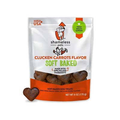 Shameless Pets Clucken Chicken and Carrots Flavor Soft Baked Chewy Dog Treats - 6oz