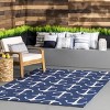 Nuloom Despina Graphic 3x5 Indoor/Outdoor Accent Rug for Living Room Patio Deck Front Porch Entryway Kitchen, Navy/Ivory - 2 of 4