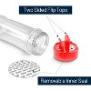12-Pack Plastic Spice Jars with Red Cap, 5.5 Oz Clear Containers with Shaker Lids 12 pack one size - 3 of 4