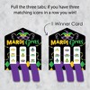 Big Dot of Happiness Colorful Mardi Gras Mask - Masquerade Party Game Pickle Cards - Pull Tabs 3-in-a-Row - Set of 12 - 3 of 4