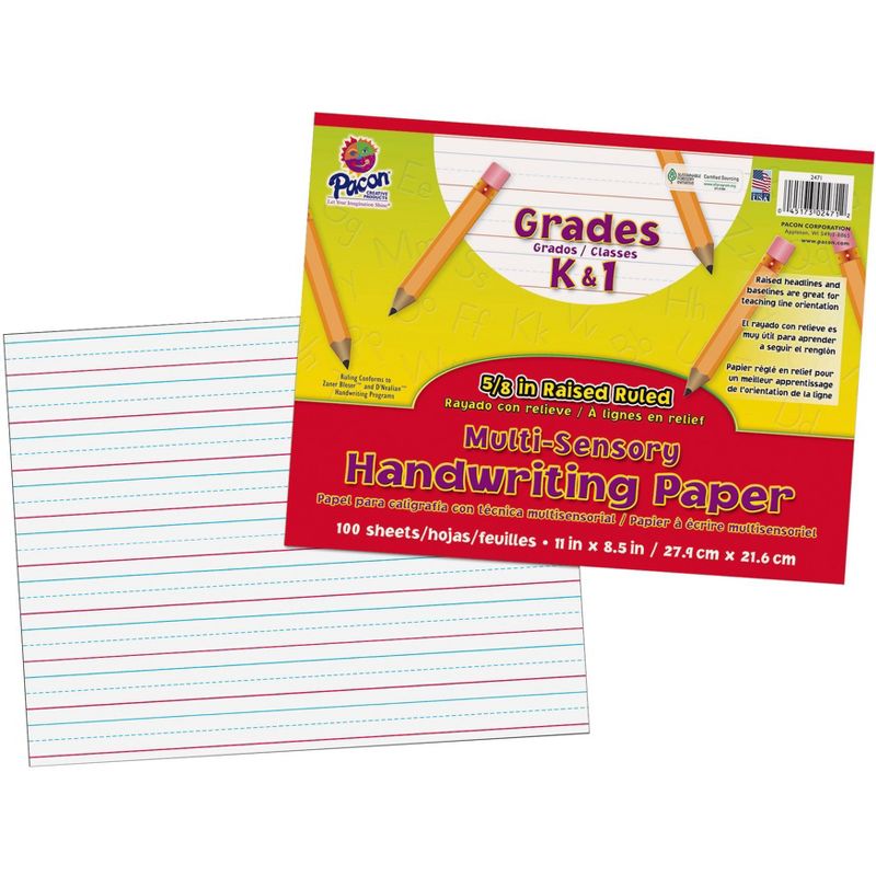 Pacon Multi-Sensory Handwriting Paper, 8-1/2 x 11 Inches, 100 Sheets, 3 of 6