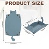 Unique Bargains Foldable Desk Organizing Key Coin Cat Design Jewelry Storage Tray 7.7" x 5.1" x 4" - 2 of 4