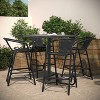 Flash Furniture Lila Set of 4 Commercial Grade Indoor-Outdoor PE Rattan Restaurant Barstools with Aluminum Frames and Footrests - 2 of 4