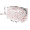 Unique Bargains Women Portable Printed Heart Makeup Bag Pink 1 Pc - 3 of 3