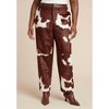 ELOQUII Faux Cow Hide And Leather Pant - 3 of 4