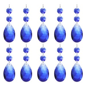Unique Bargains Hanging Ornament DIY Craft Prisms Teardrop Suncatchers 3.35" x 0.87" 10 Pcs - 1 of 4