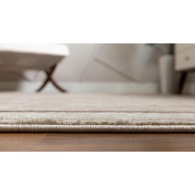 Ivory Abstract Braided Octagon Easy-Care Rug
