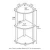 Furinno 3-Tier Corner Display Rack Open Multipurpose Bookcase Cabinet with Adjustable Shelves,Amber Pine/Black - 3 of 4