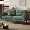 Garvee 65" Loveseat Sofa Couch, Boucle Upholstered Sofa with Wood Legs for Living Room, Bedroom, Office - 2 of 4