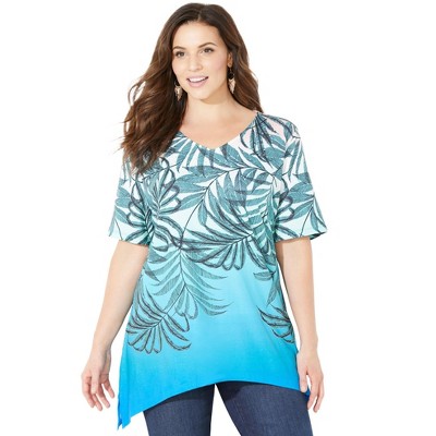 Catherines Women's Plus Size Sparkle & Swirl Tunic