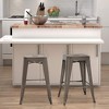 FDW Metal Bar Stools Set of 4 Counter Height Barstool Stackable Barstools  Indoor Outdoor Patio Bar Stool Home Kitchen Dining Stool - 2 of 4