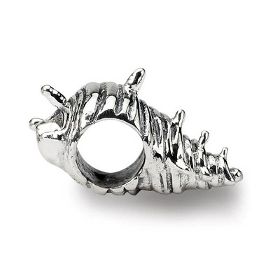Black Bow Jewelry Sterling Silver Seashell Bead Charm