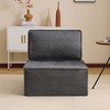 Kumasinova Modular Gray Linen Sofa,Sectional Couch with Wooden Frame,Free Splicing Design,Single Sofa for Small Apartment,Living Roomecor - 2 of 4