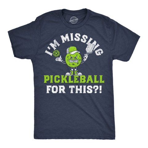Мужские футболки Crazy Dog T-Shirts, Inc. Mens Funny T Shirts Im Missing Pickleball for This Sarcastic Graphic Novelty Tee for Men - Crazy Dog Men's T Shirt for Pickleball Fans Navy S