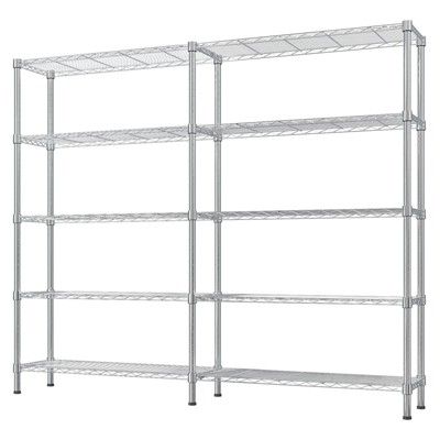 SEVOBAL Utility Storage Shelves Adjustable Multi Tier Design Durable Iron for Home Office Garage Organization, White, 29.92"*14.37"*13.18"