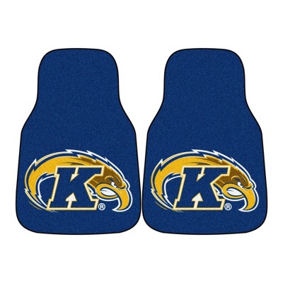 NCAA Kent State Golden Flashes Carpet Car Mat Set - 2pc