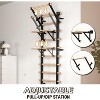 Swedish Ladder Wood Stall Bar, Suspension Trainer with Pull-Up Bar and Dip Bar Attachments, Wooden Stall Bar with 9 Strategic Rods - 3 of 4