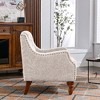 Kumasinova Modern Tufted Accent Armchair, Polyester Fabric Living Room Chair with Diamond Back & Solid Wood Legs, Sofa Chair for Living Room, Bedroom - 2 of 4