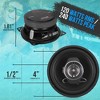 Pyle 2 Way Universal Car Stereo Speakers with Door Panel Mount Compatible and Coaxial Connectivity Technology for Car Speakers, Black - image 2 of 4