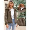 INSPIRE CHIC Women's Faux Shearing Thick Fur Winter Warm Lined Faux Leather Jacket - 2 of 4