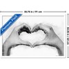 Trends International Reinders: Romantic Black & White - Love Sign Framed Wall Poster Prints White Framed Version 22.375" x 34" - 3 of 4