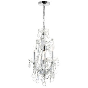 CWI Lighting Maria Theresa 4 Light Up Mini Chandelier With Chrome Finish - 1 of 4