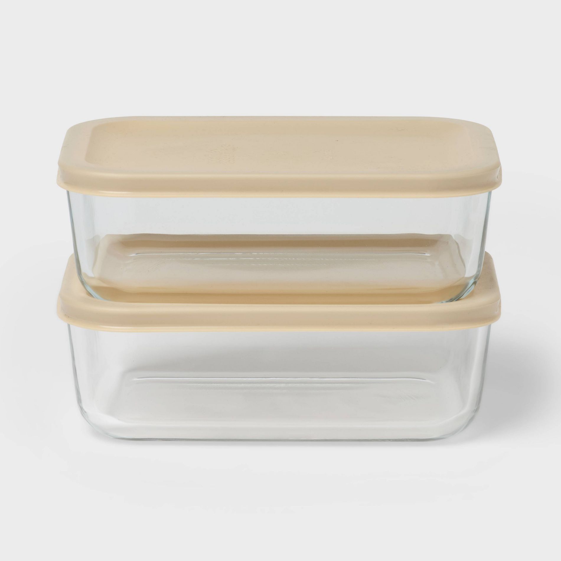 4pc (Set of 2) Rectangular Glass Food Storage Container Set - Room Essentials™