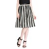 INSPIRE CHIC Women's Stripes Button Front Elastic Back A-Line Midi Skirt - 3 of 4