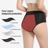 VOXSHE Women's 3pk Comfort Period Briefs, Moderate Leaks Period Underwear - Black - 4 of 4
