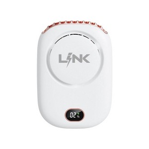 Link Travel Neck Fan: Rechargeable Fan, 3 Speeds, Quiet & Lightweight with Lanyard, Clip & Stand. Perfect for Travel, Chores, Work, & More - 1 of 4