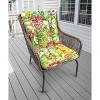 Outdoor Knife Edge Euro Style Dining Chair Cushion - Green Botanical - Jordan Manufacturing - 2 of 4