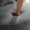 LOVMOR Modern Chair, Single Teddy Fabric Sofa Chair with Ottoman, SideTable, Foot Rest Comfy chair for Living Room Bedroom and Office - 4 of 4