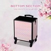Byootique 4in1 Portable Makeup Train Case with Cube Case Cosmetic Organizer Pink - 2 of 4
