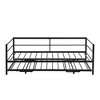 PAGED Twin Size Daybed Modern Metal Bed Frame with Adjustable Trundle and LED for Bedroom, Living - 4 of 4