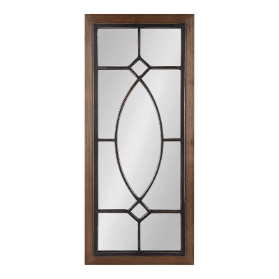 Countryside Chateau Rustic Brown Full-Length Wood Mirror