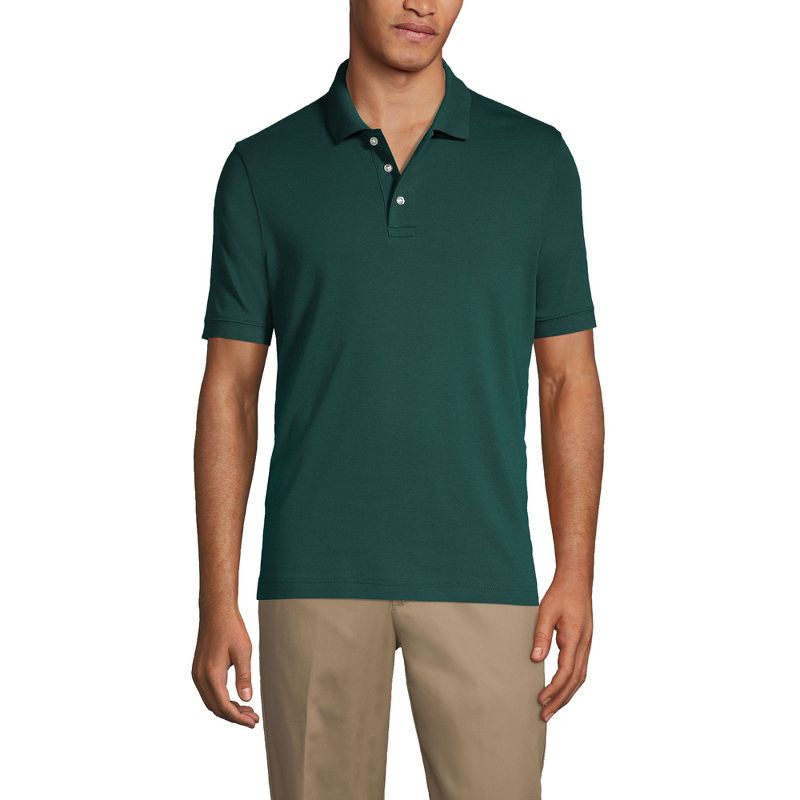 Lands' End School Uniform Men's Long Sleeve Interlock Polo Shirt, 3 of 6