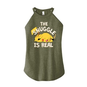 Women's - Pokémon - The Snuggle Pikachu Graphic High Neck Tank - 1 of 2