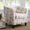 Barrel Shaped Accent Chair, Fabric Reading Living Room Side Chair, Single Sofa Seat, Home Decoration Upholstered Chair - 4 of 4