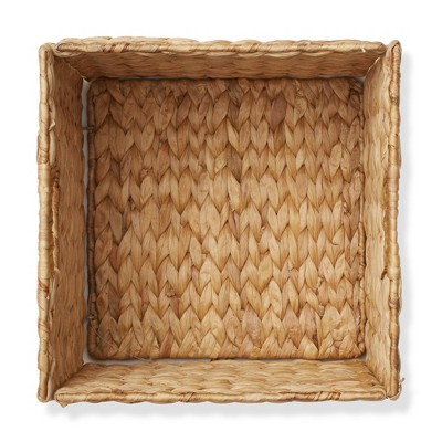 Natural Water Hyacinth Woven Storage Baskets Set of 4