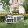 PawHut Wooden Chicken Coop with Nesting Box, Outdoor Poultry Cage Rabbit Hutch for 6 Chickens, Ducks, Hens, Small Animals - 2 of 4