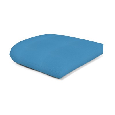 Casual Cushion Solid Sunbrella Fabric 1-Piece Indoor/Outdoor Wicker Seat Pad Cushion, 19.5"W x 19.5"L