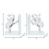 Glass Elephant Bookends - Book Holder for Shelves, Decorative Shelf Organizer for Home & Office Decor - Elegant Clear Glass Book Ends Set - Crystal - 4 of 4