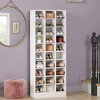 Lirago White 10-Tier Shoe Cabinet 12.2x25.6x70.9 Wooden Shoe Rack 30 Cubbies Holds 30 Pairs Shoes - 2 of 4