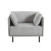 NicBex Faux Leather Accent Chair,Upholstered Living Room Chairs with Mid-Height Backrest and Steel Legs,Accent Chairs for Living Room - 4 of 4
