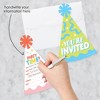 Big Dot of Happiness Party Time - Shaped Fill-In Invitations - Happy Birthday Party Invitation Cards with Envelopes - Set of 12 - 2 of 4